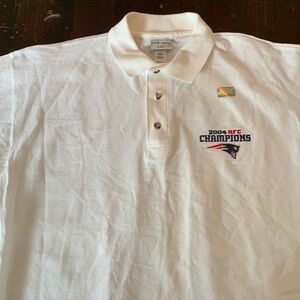 Patriots 2004 AFC champions white polo Super Bowl XXXIX by anvil